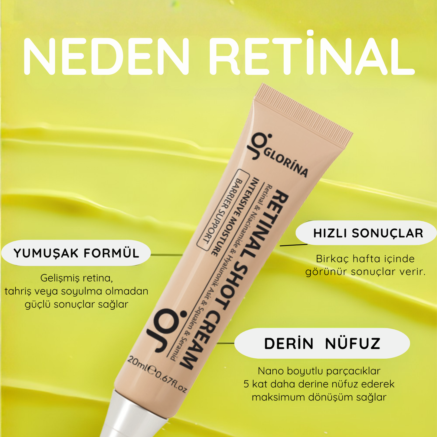 Glorina® Yaşlanma Karşıtı Cilt Onarım Kremi